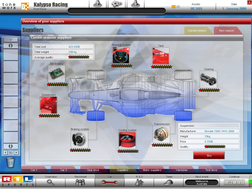 RTL Racing Team Manager - кадр 10