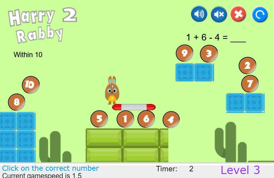 HarryRabby Elementary Math - Add and Subtract Three Numbers FREE Edition (itch) - кадр 5