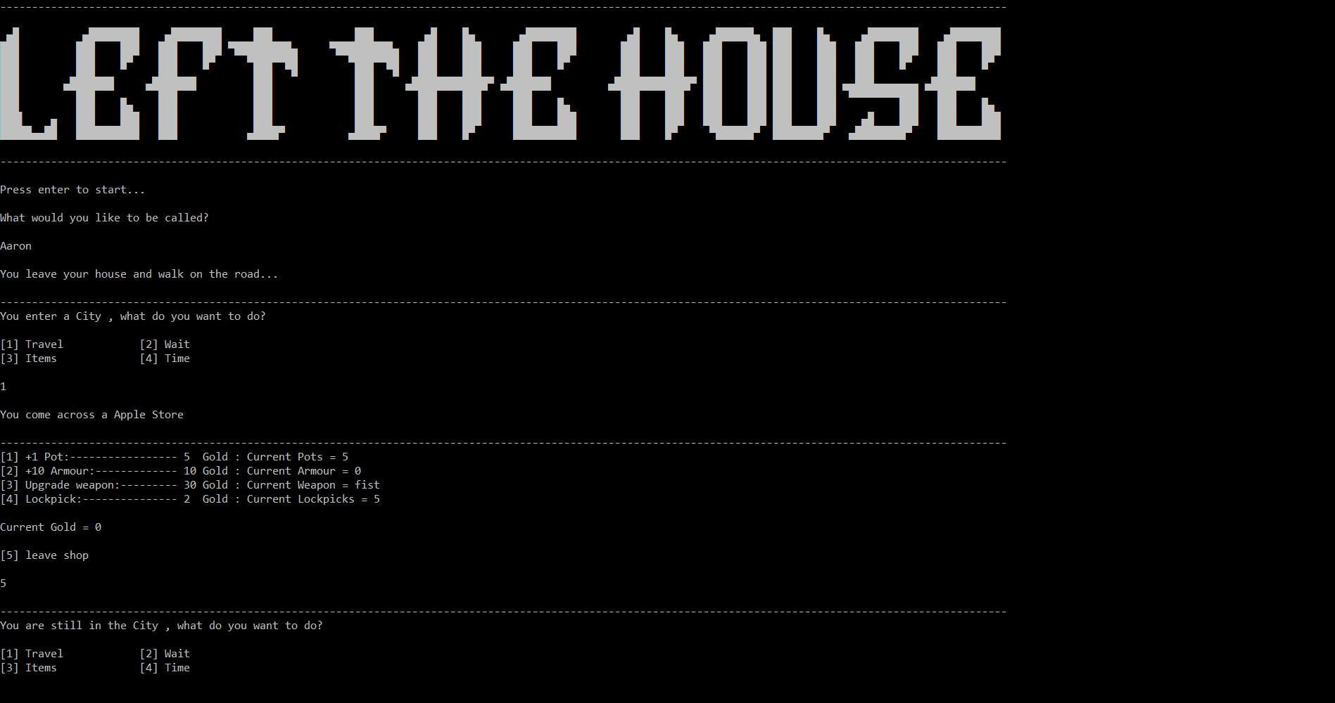 Left the House (itch) - кадр 1