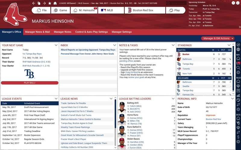 OOTP Baseball 18 - кадр 3