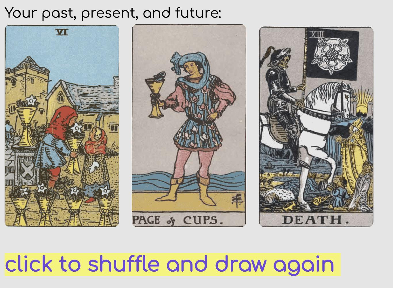 The Public Tarot: Generative Fortunes (itch) - кадр 1