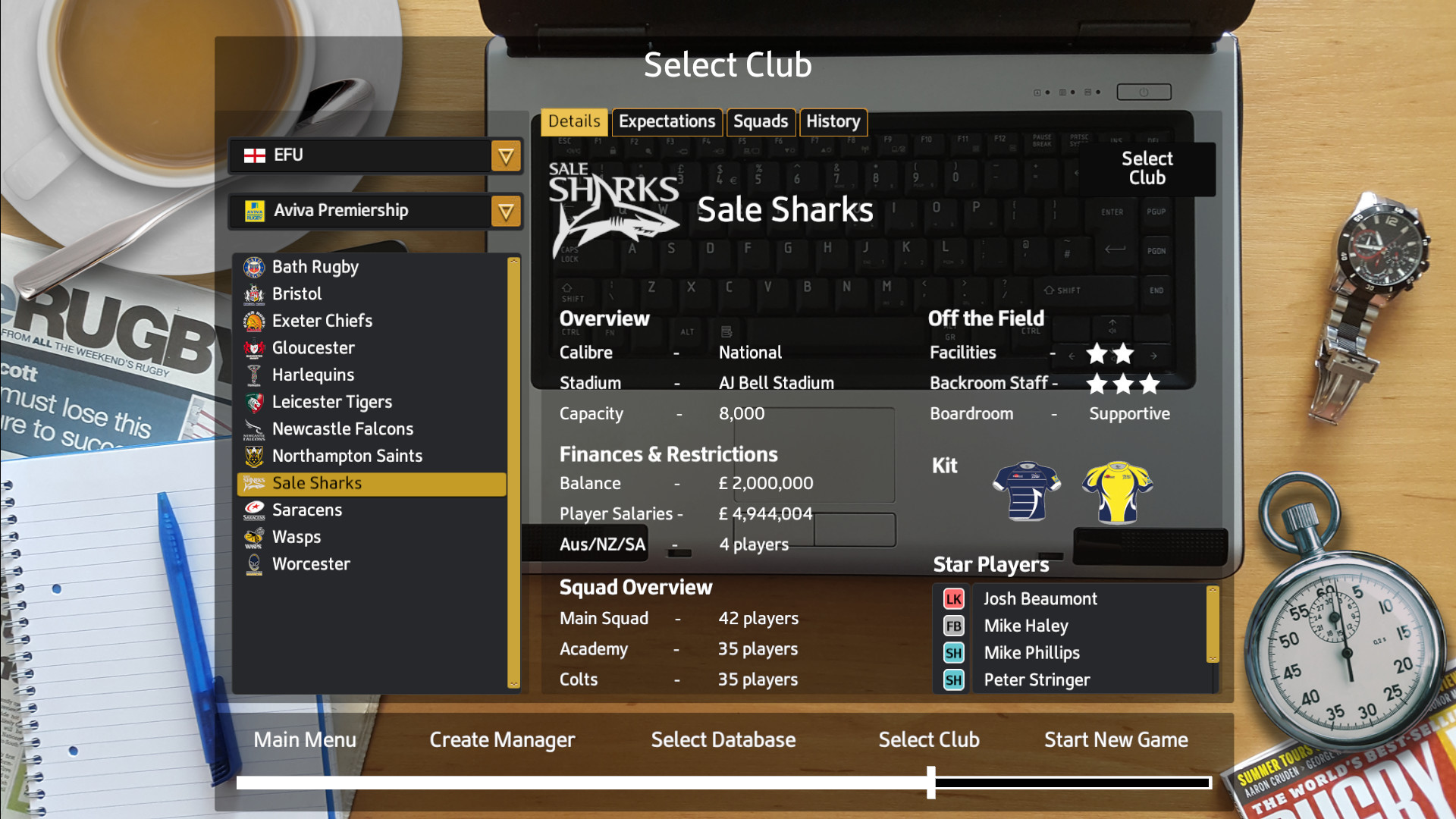 Rugby Union Team Manager 2017 - кадр 4