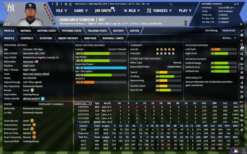 OOTP Baseball 19 - кадр 6
