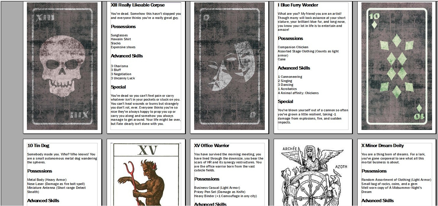Troika! Tarot Jam Backgrounds by Tredain (itch) - кадр 1