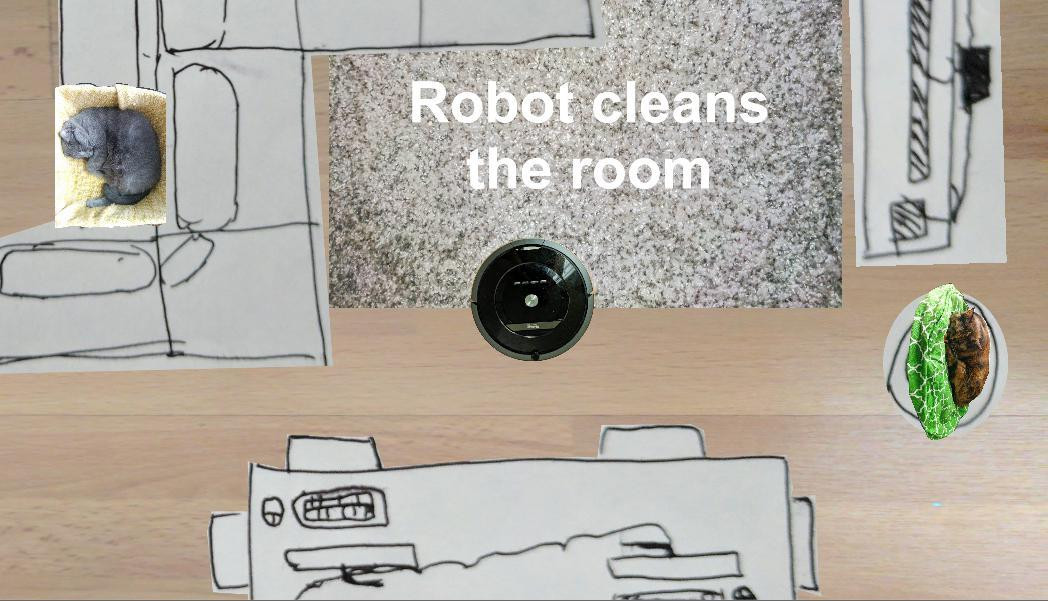 Robot cleans the room (itch) - кадр 1