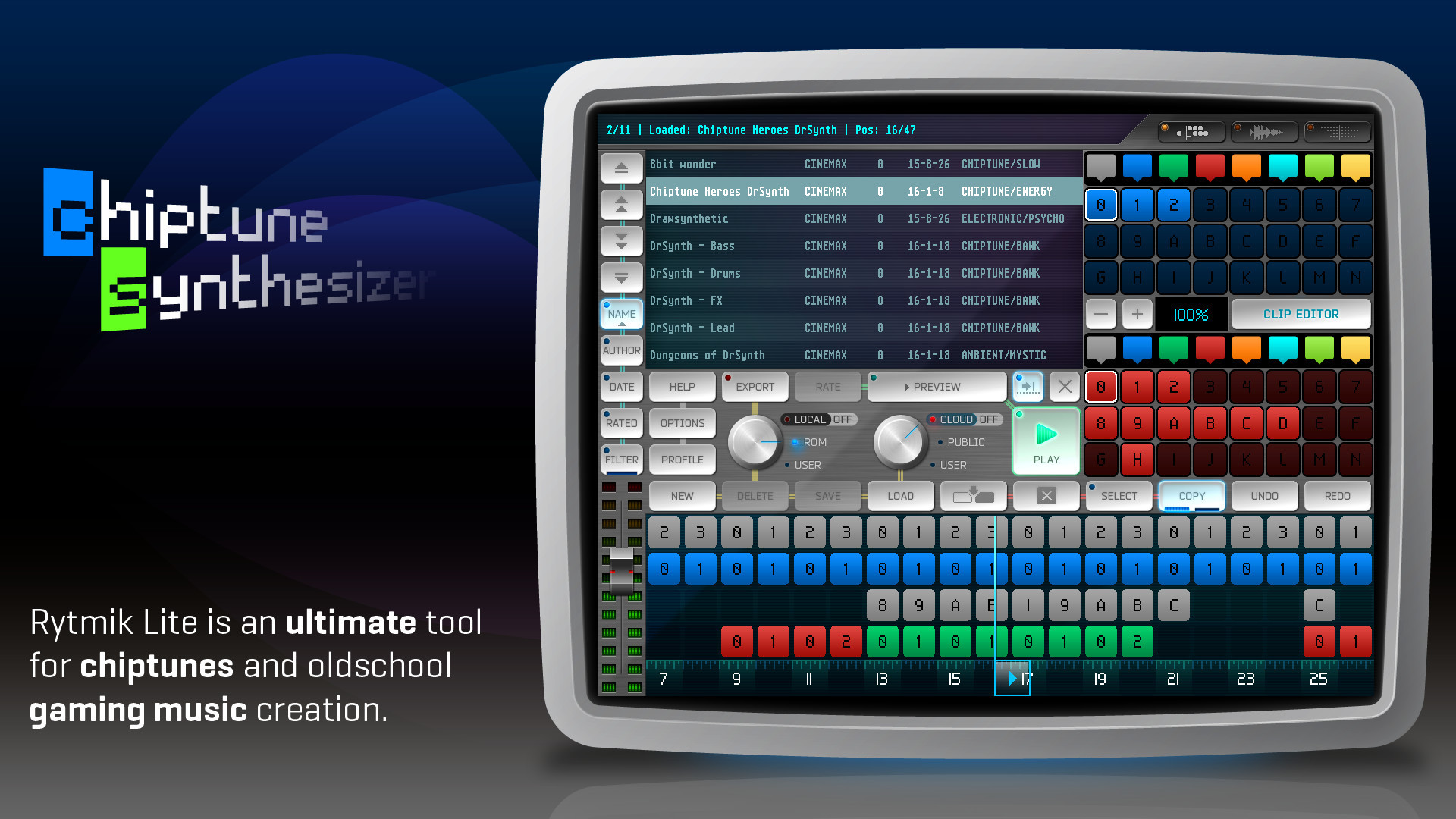Rytmik Lite Chiptune Synthesizer - кадр 3