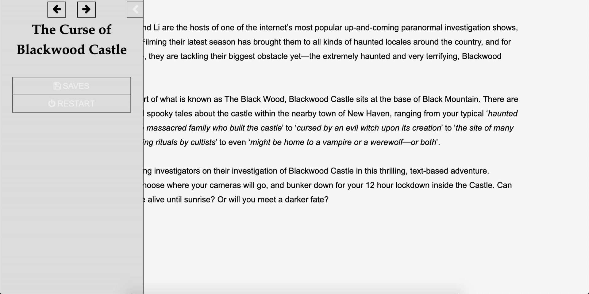The Curse of Blackwood Castle (itch) - кадр 2
