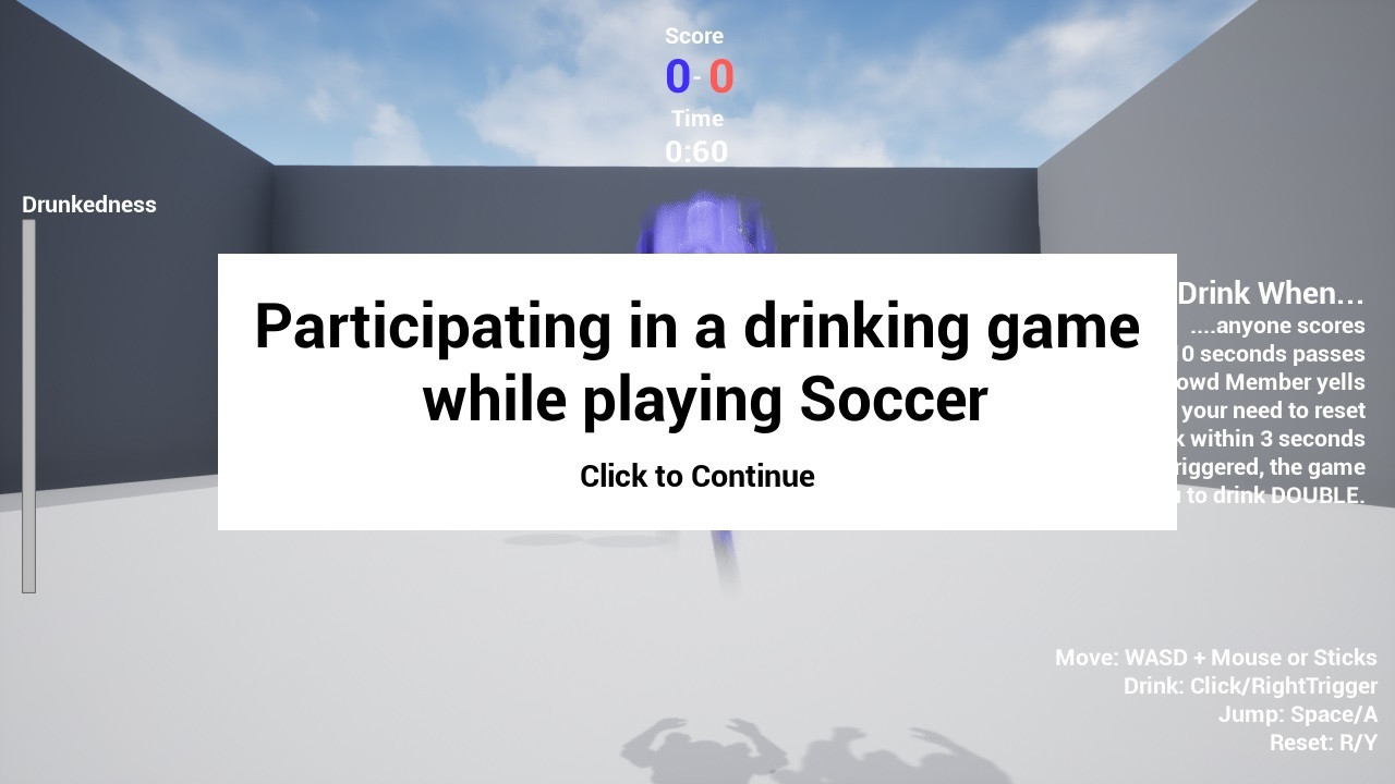 LDJam: Participating in a Drinking Game While Playing Soccer (itch) - кадр 3