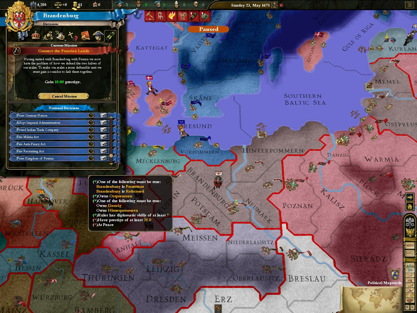 Europa Universalis 3: Heir to the Throne - кадр 7