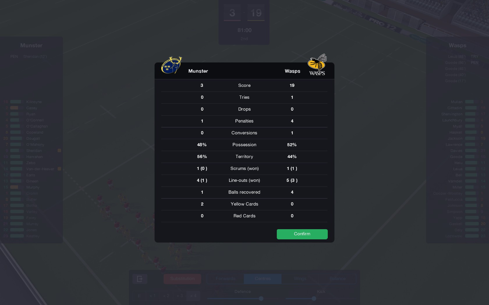 Pro Rugby Manager 2015 - кадр 9