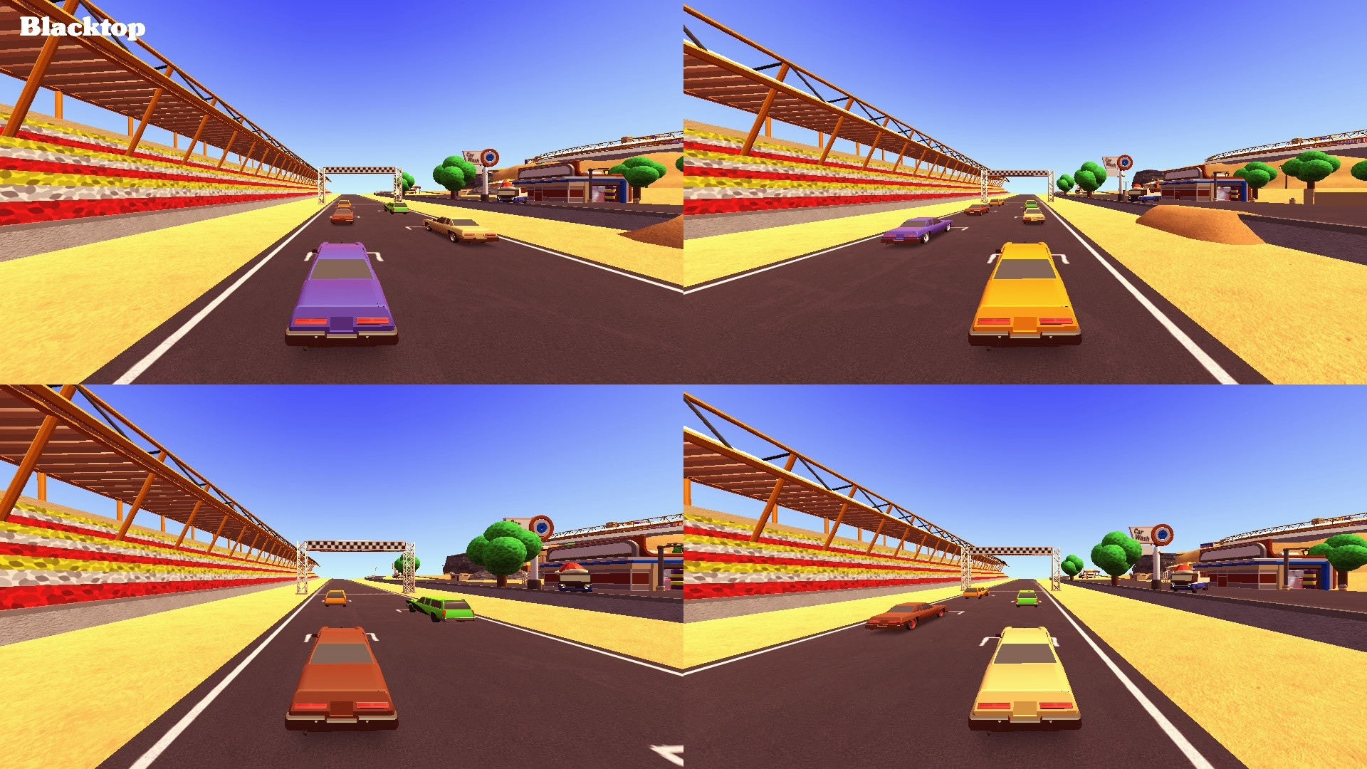 Blacktop Splitscreen Demo (itch) - кадр 1