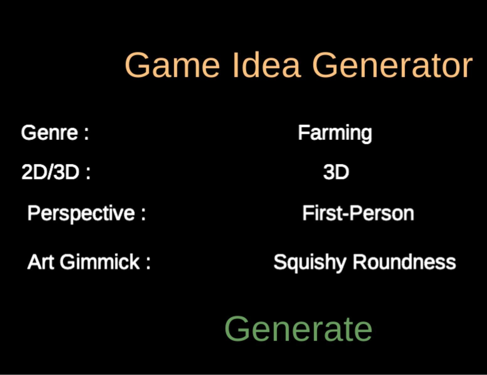 Random Game Idea Generator (itch) - кадр 1