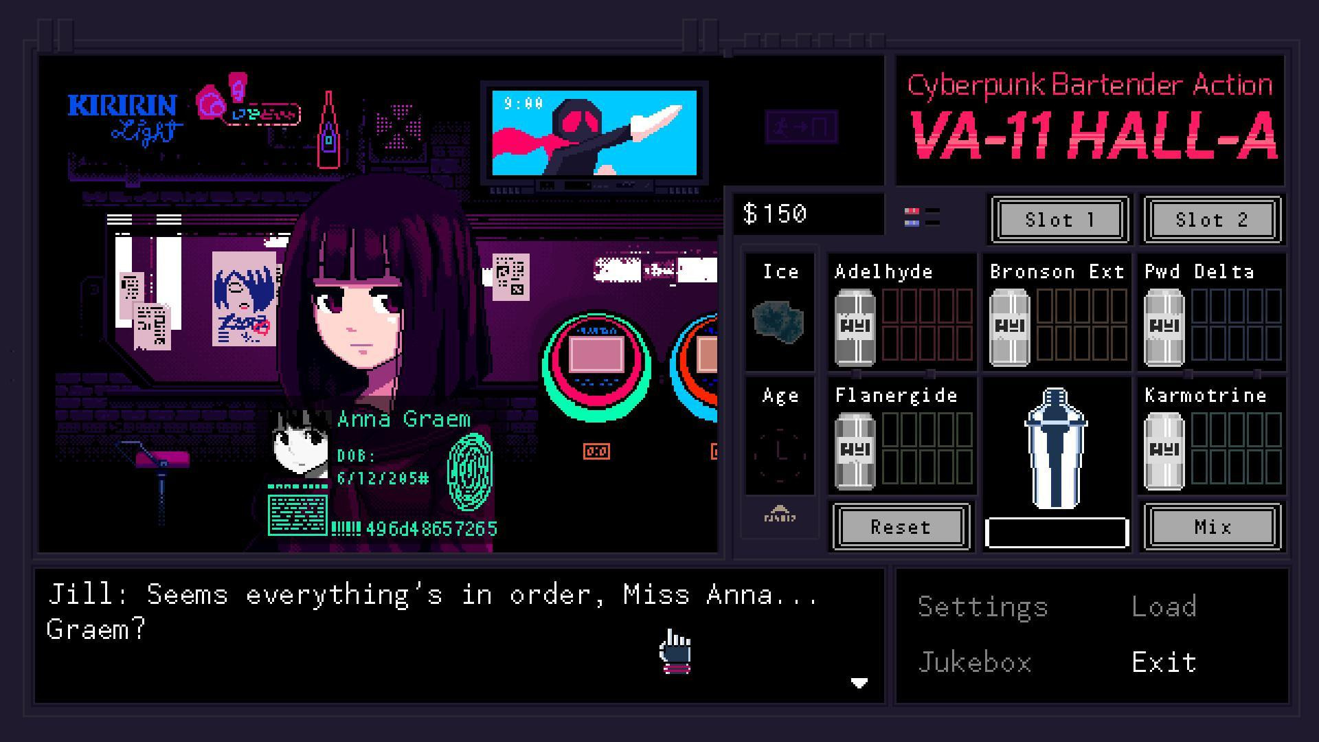 VA-11 Hall-A: Cyberpunk Bartender Action - обзоры и оценки игры, даты  выхода DLC, трейлеры, описание