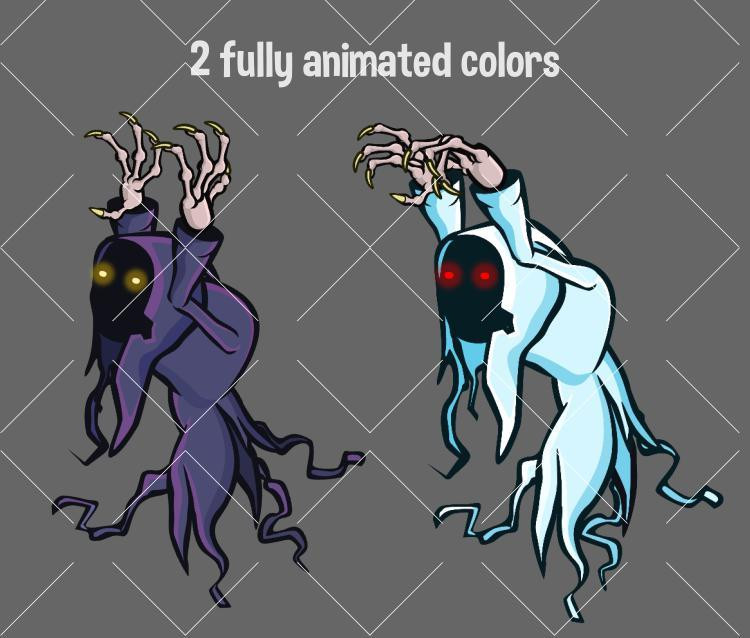 Animated evil ghost (itch) - кадр 1