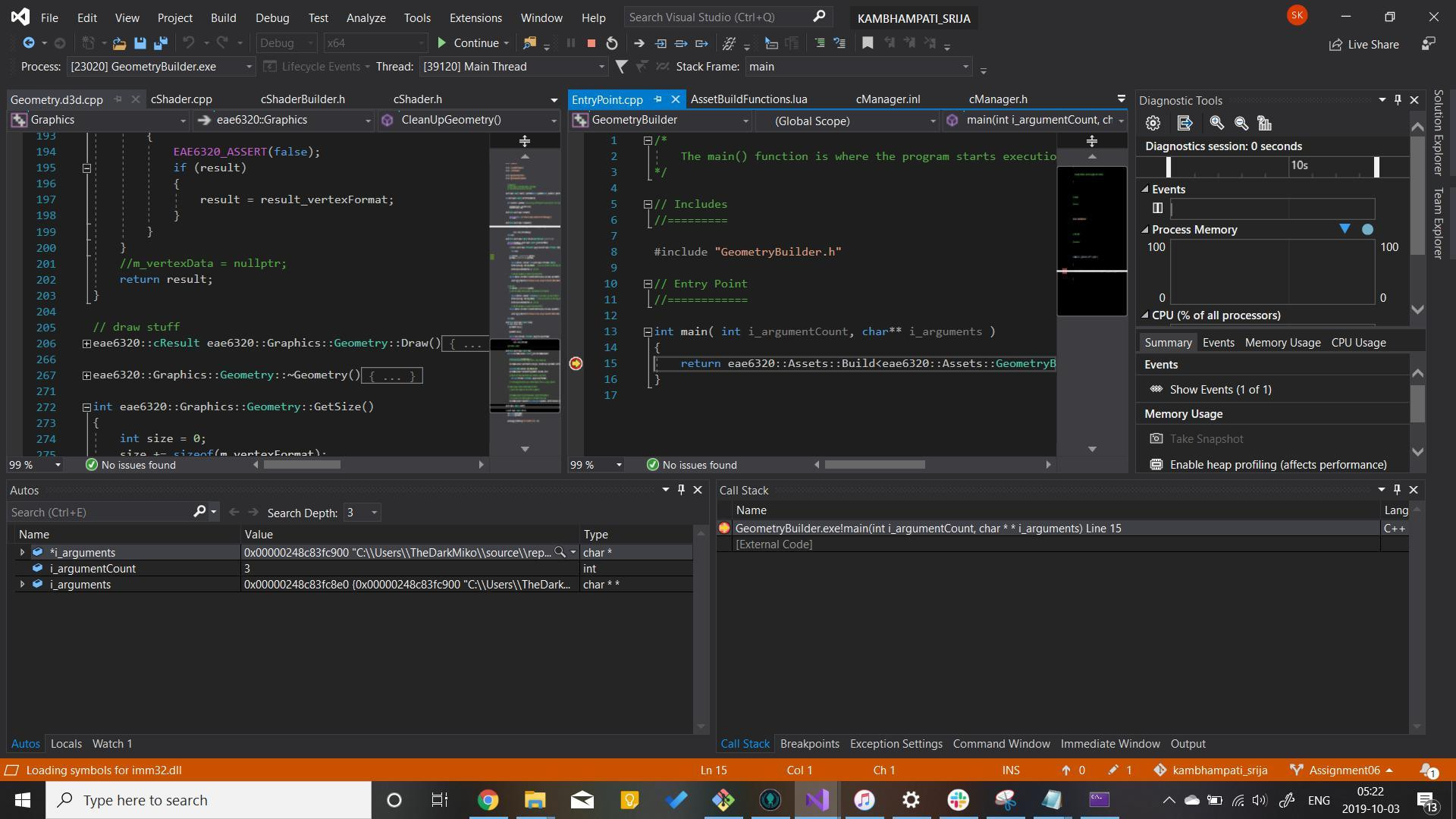 EAE Game Engineering II Assignment 06 (itch) - кадр 1