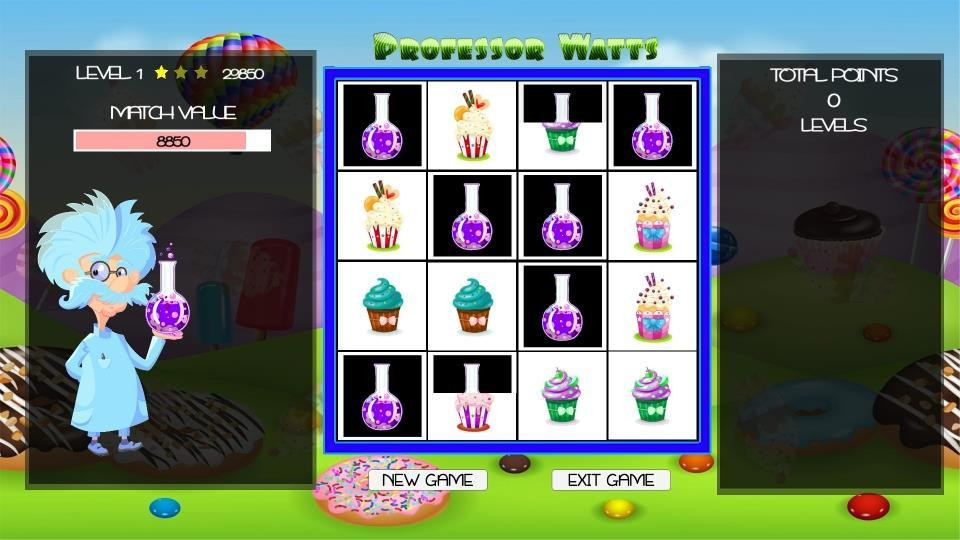 Professor Watts Memory Match: Yummy Cupcakes - кадр 1