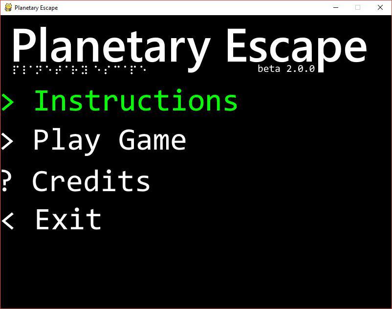 Planetary Escape: An Audiogame (itch) - кадр 1