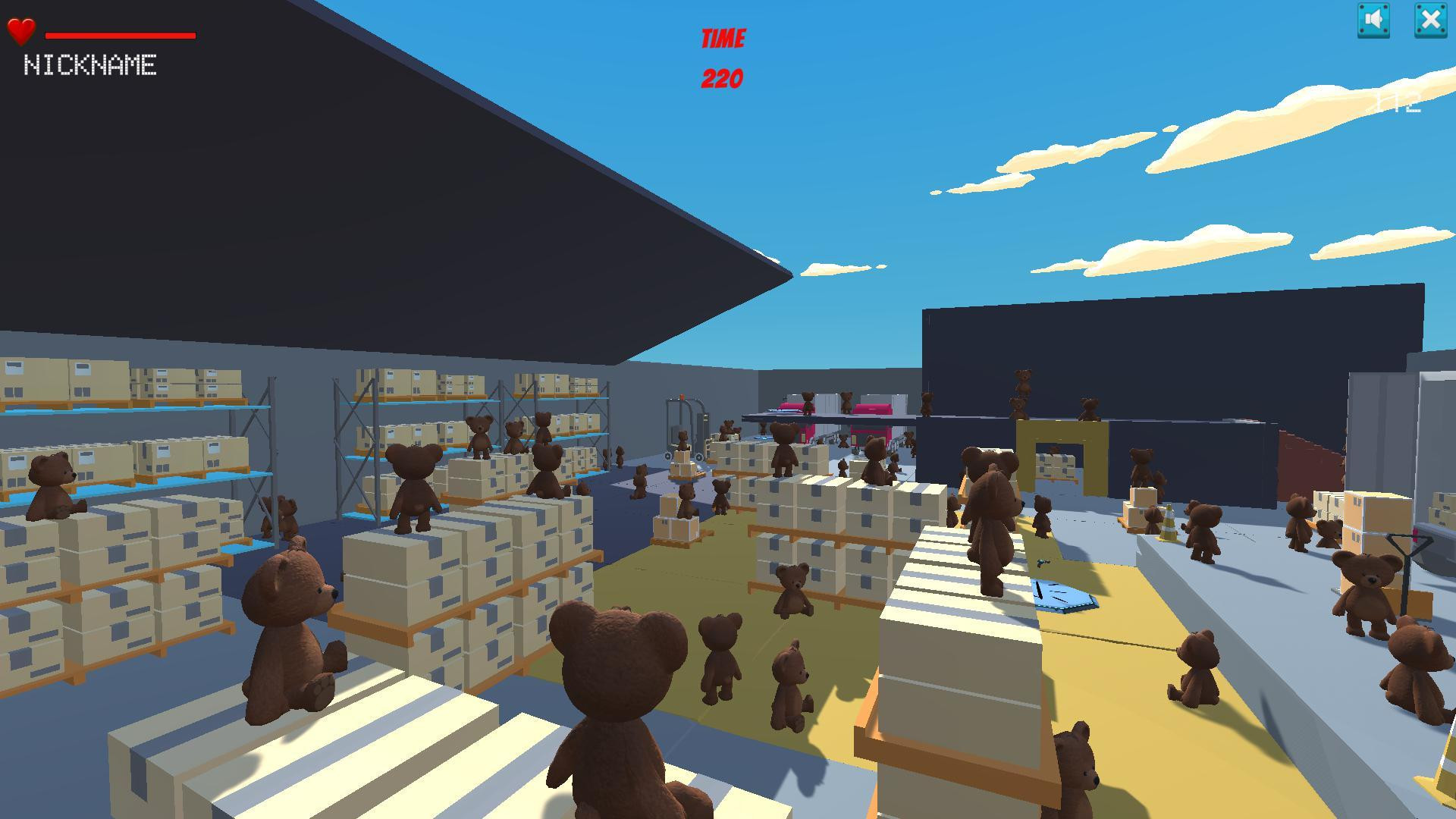 Teddy Bear Shooter Multiplayer (itch) - кадр 1