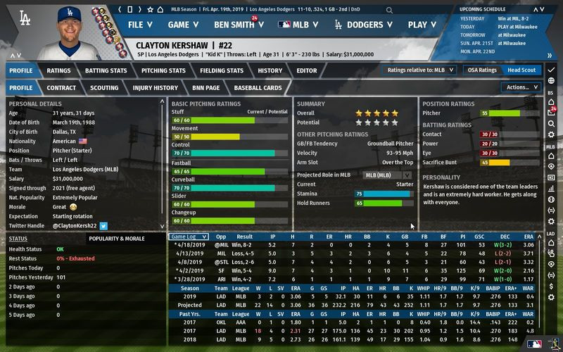 OOTP Baseball 20 - кадр 4