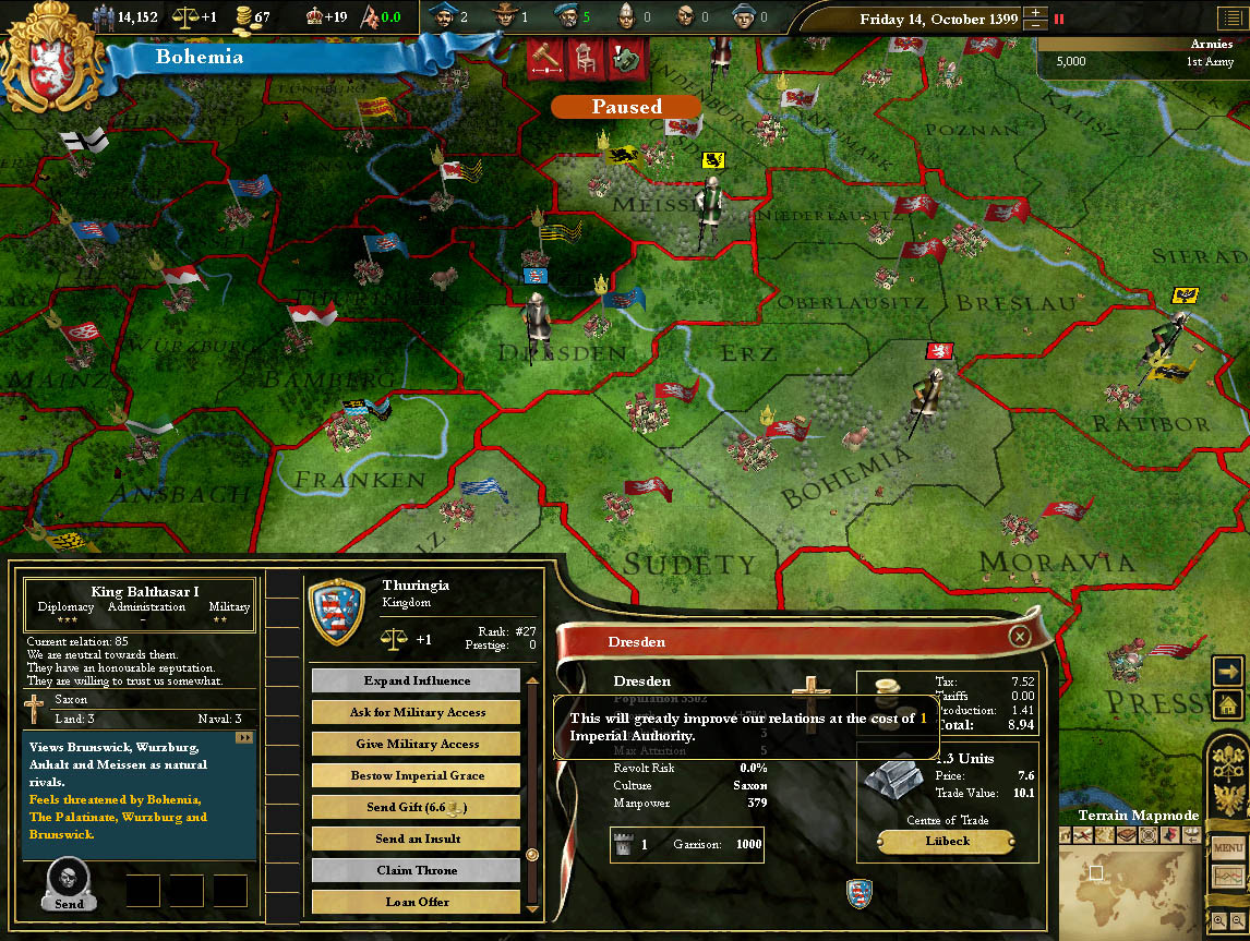 Europa Universalis 3: Heir to the Throne - кадр 12