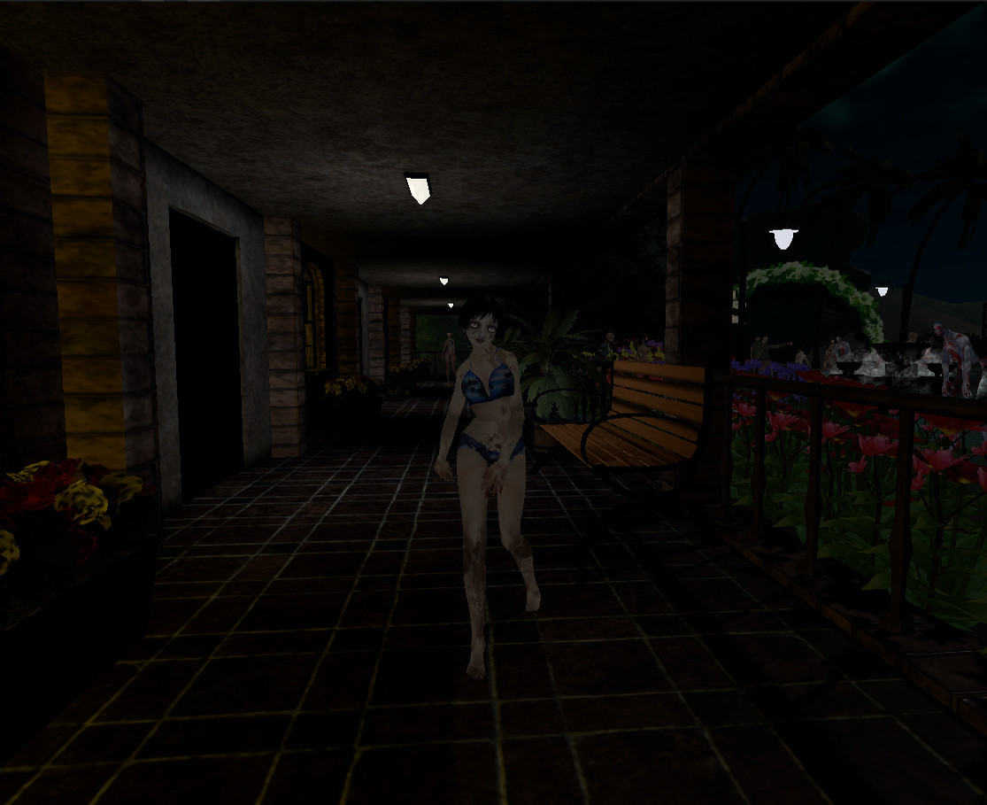 The beauties&zombies of beach for VR - кадр 7