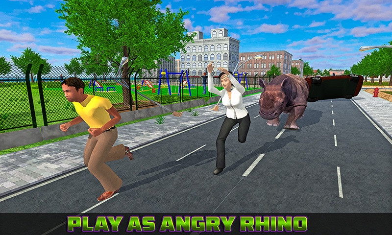 Wild Rhino City Rampage (itch) - кадр 3