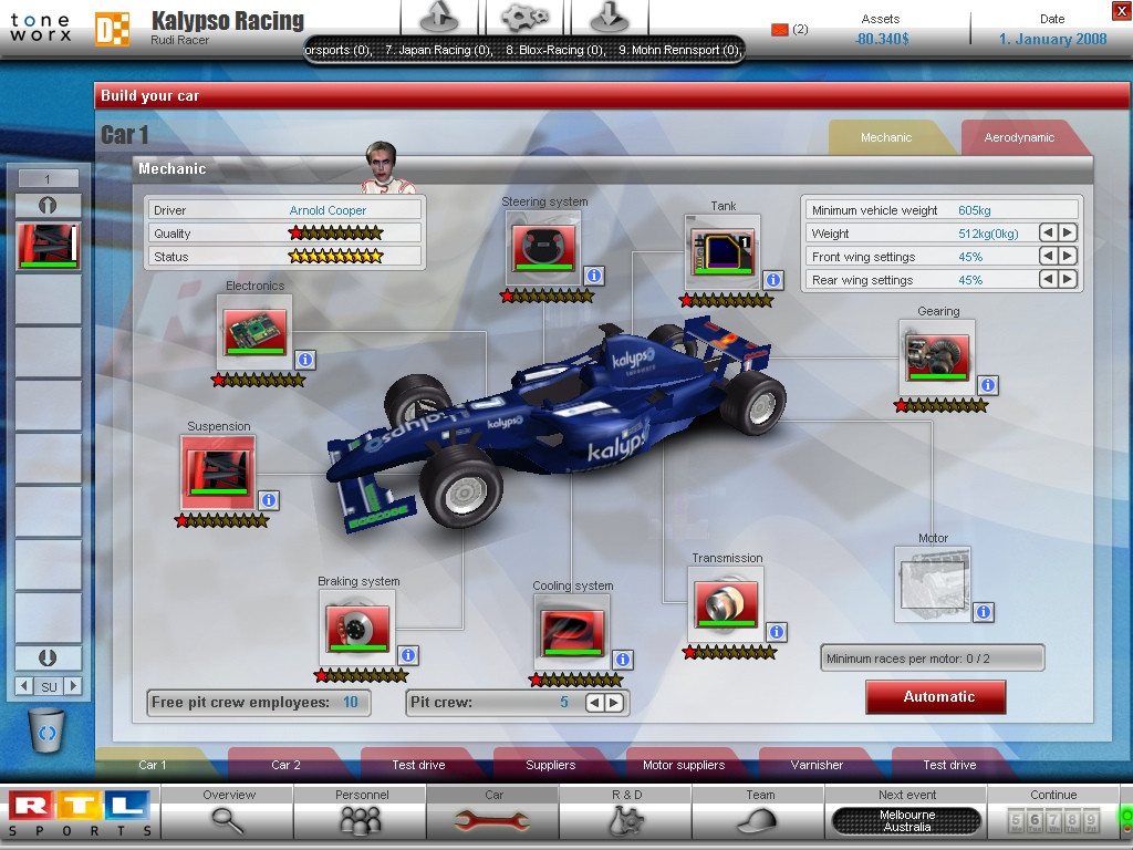 RTL Racing Team Manager - кадр 14