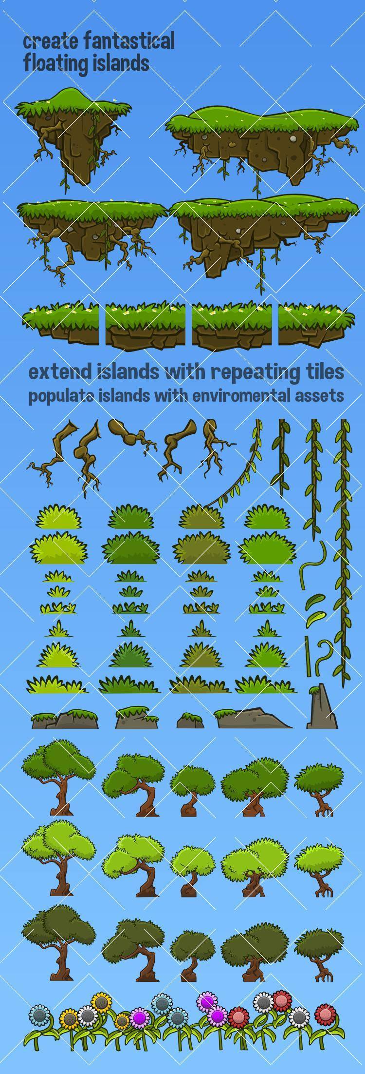 Floating island creation pack (itch) - кадр 1