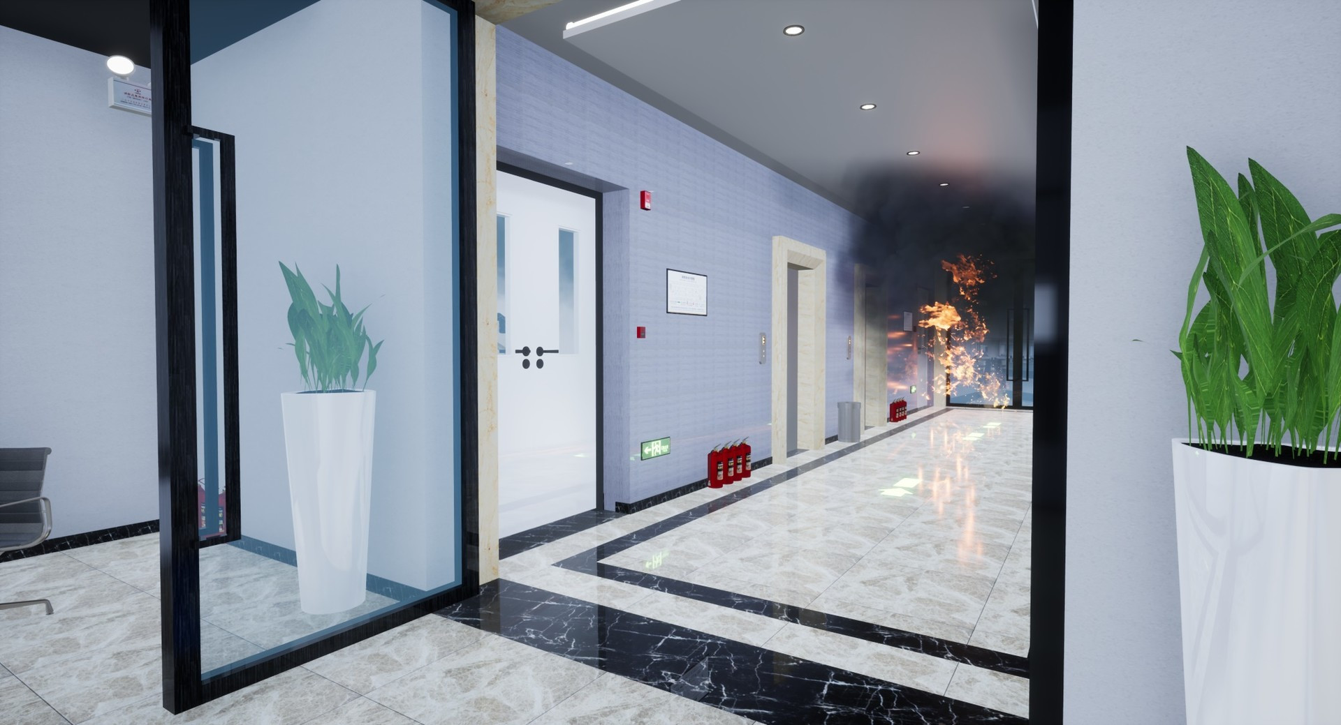 VR fire emergency simulation system - кадр 2