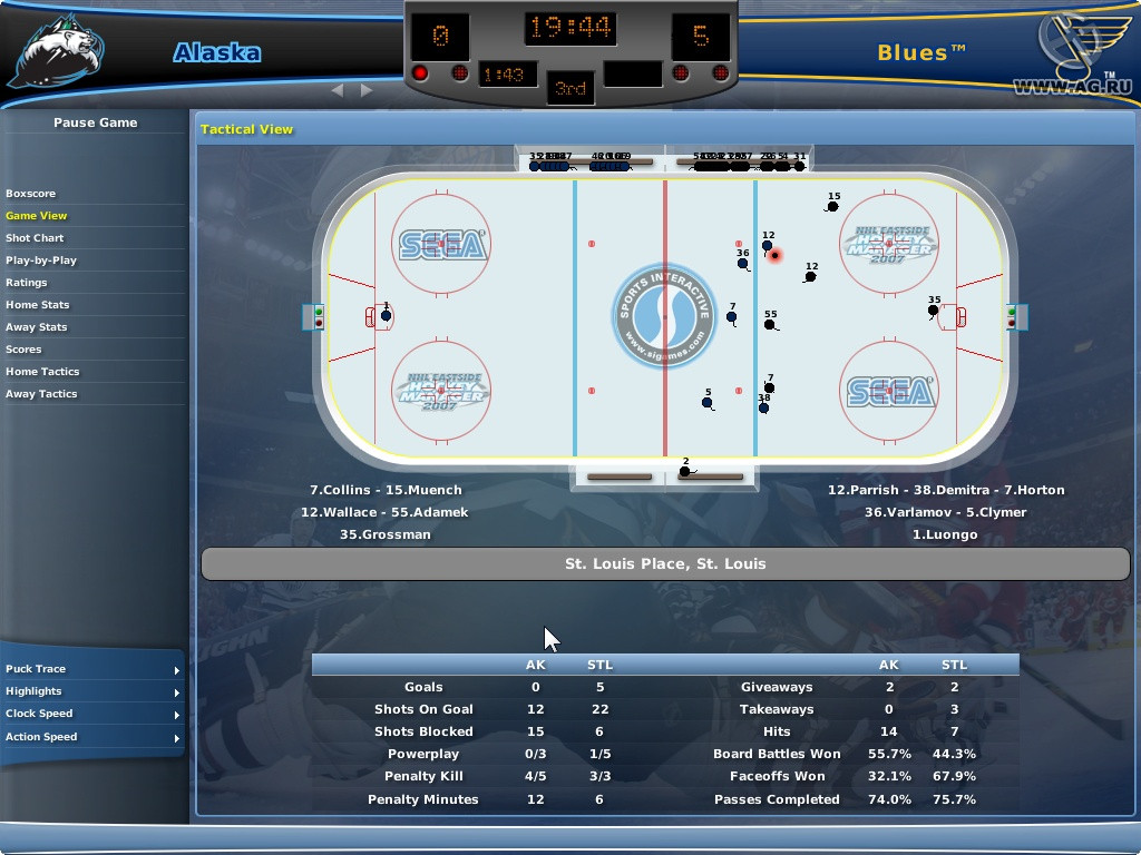 NHL Eastside Hockey Manager 2007 - кадр 10