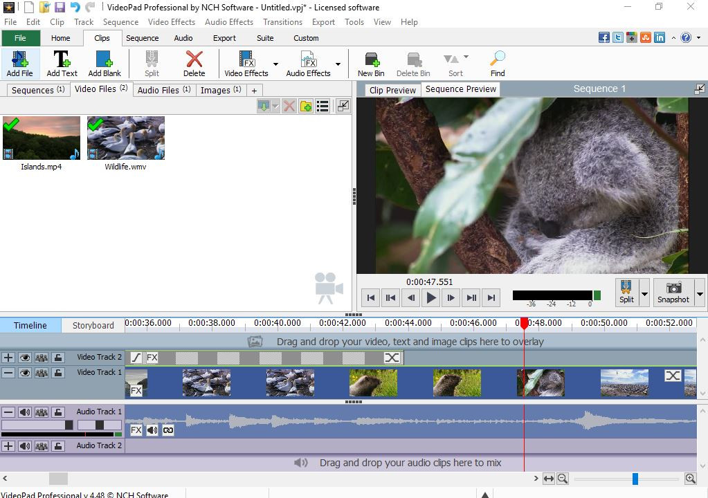 VideoPad Video Editor - кадр 3
