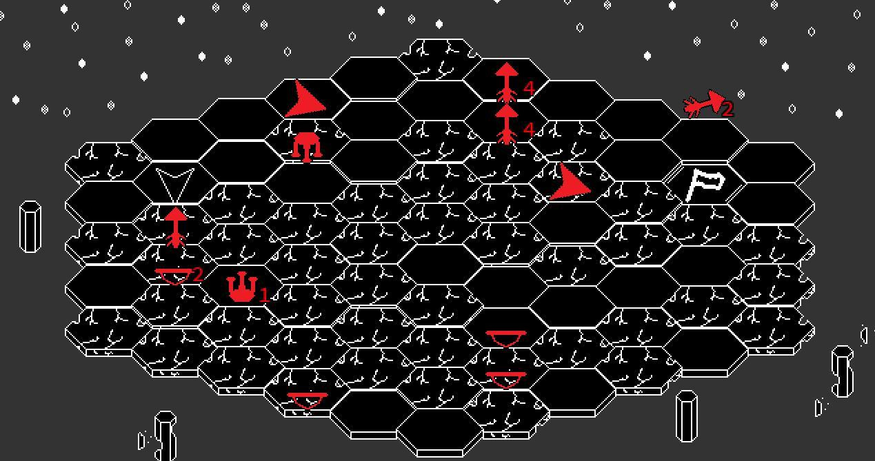 Hexagone - 7DRL 2019 (itch, Auroriax) - кадр 2