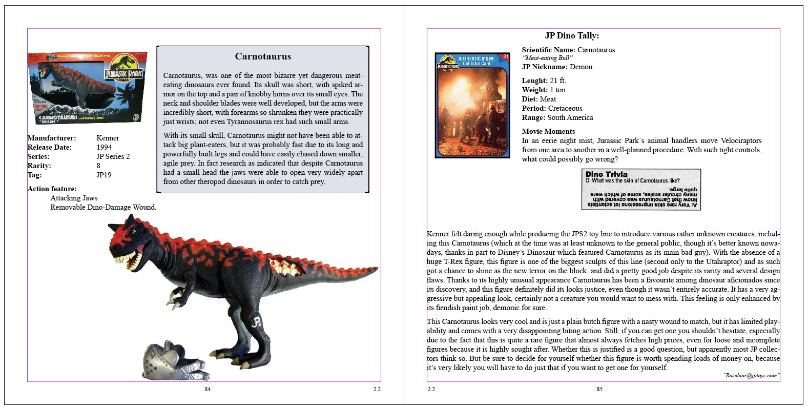 The JP Kenner 1993-94 Toy Series (itch) - кадр 2