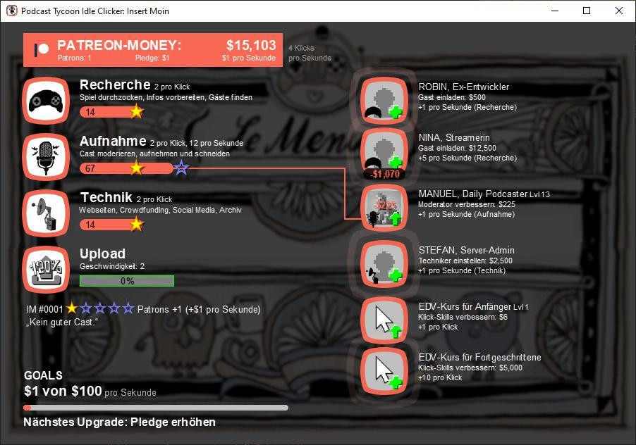 Podcast Tycoon Idle Clicker - INSERT MOIN (itch) - кадр 2