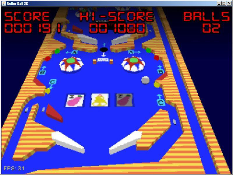 Roller Ball (1984) 3D [MSX pinball game] (itch) - кадр 3