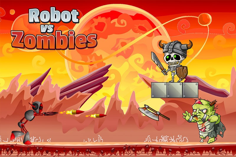 Robot Vs Zombies War 2D (itch) - кадр 2