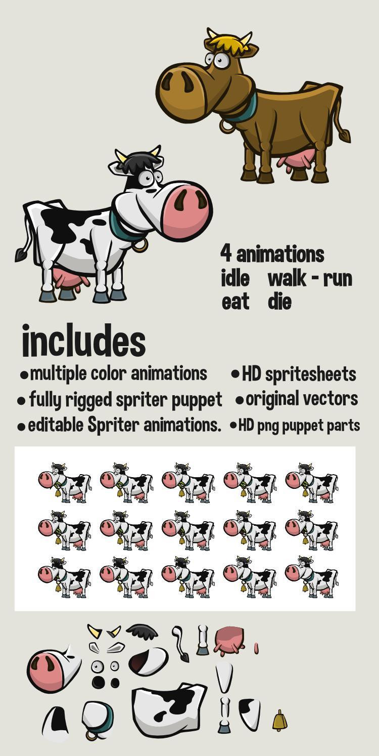 Animated cow (itch) - кадр 1