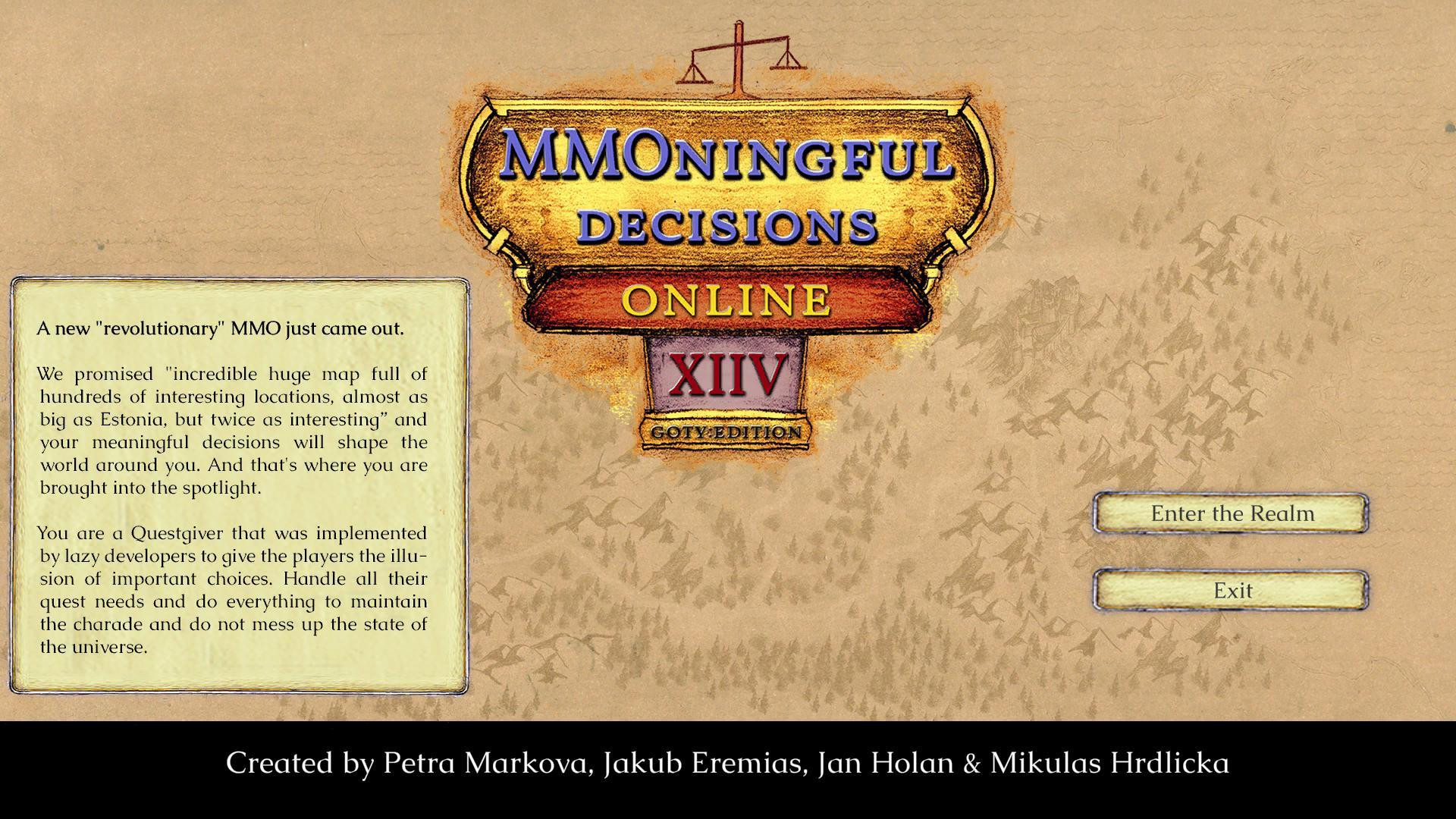 MMOningful Decisions Online XIIV GOTY Edition (itch) - кадр 1