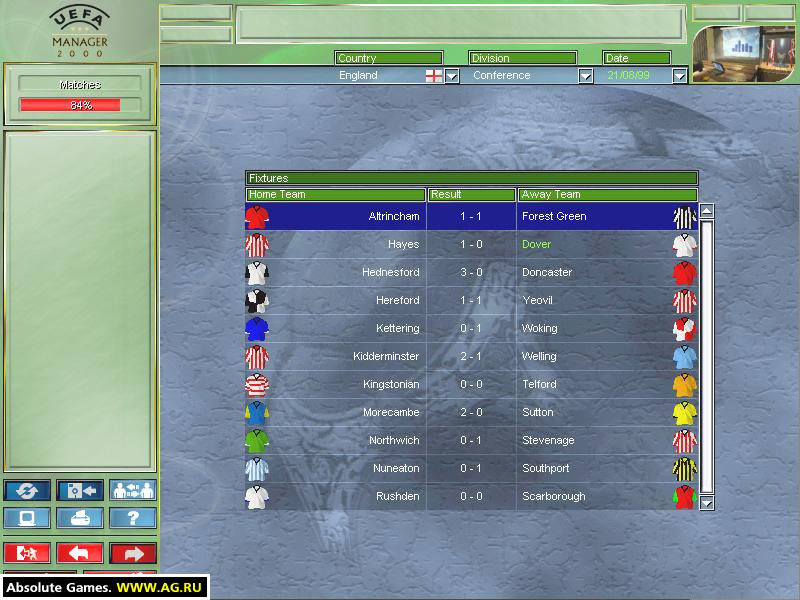 UEFA Manager 2000 - кадр 4