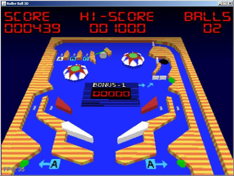 Roller Ball (1984) 3D [MSX pinball game] (itch) - кадр 4