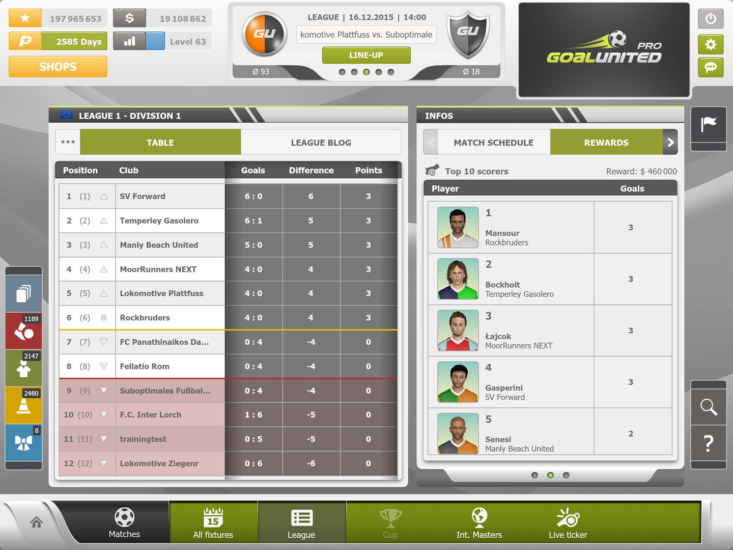 goalunited PRO – football manager for experts - кадр 4