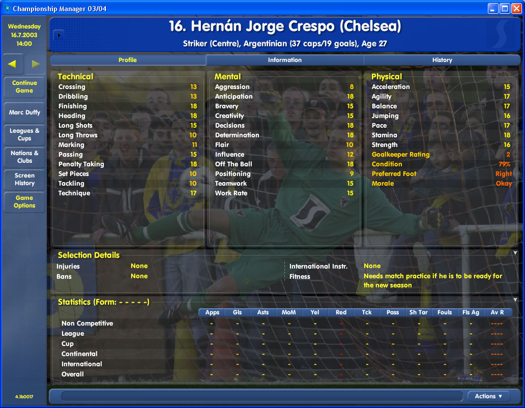 Championship Manager Season 03/04 - кадр 14
