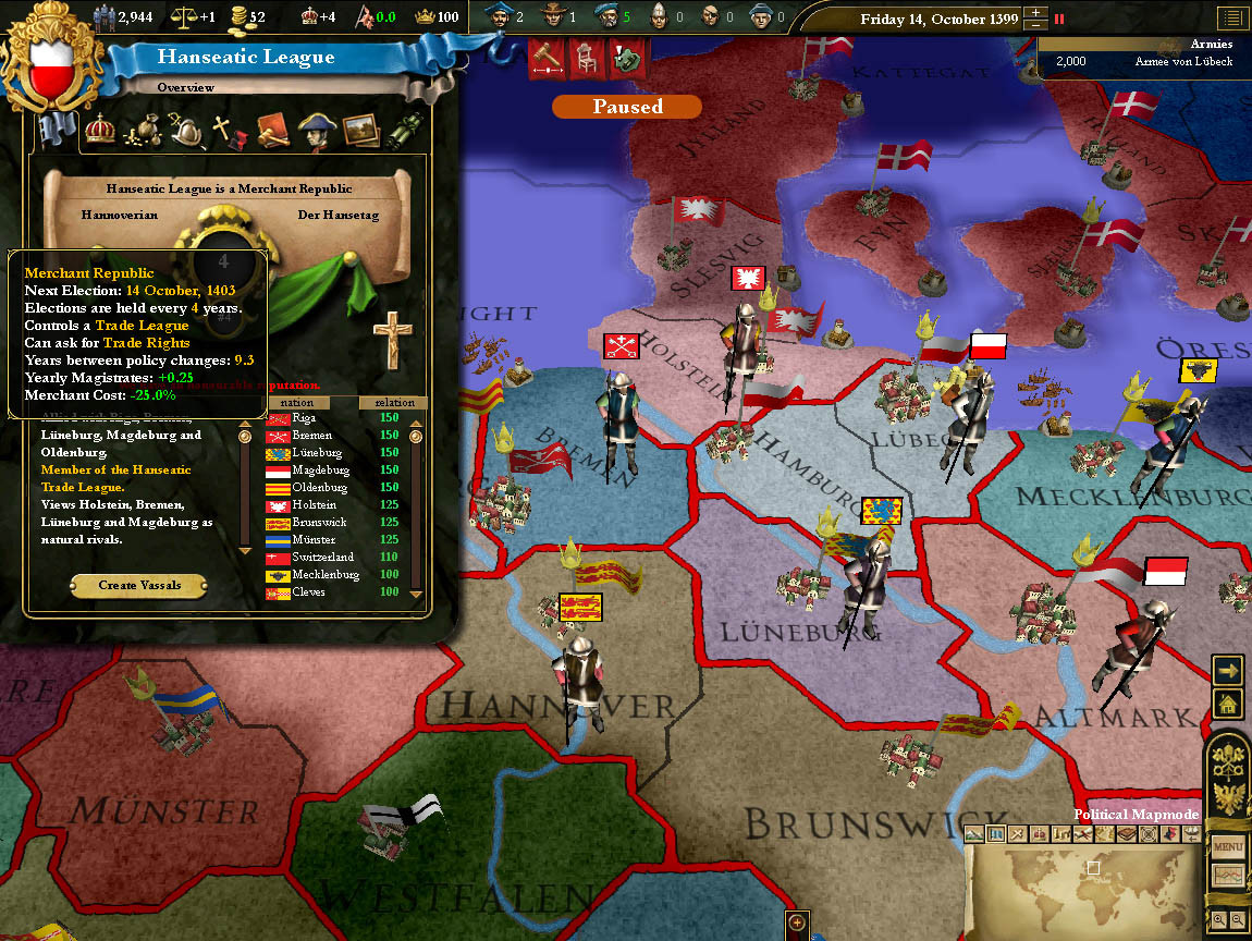 Europa Universalis 3: Heir to the Throne - кадр 15