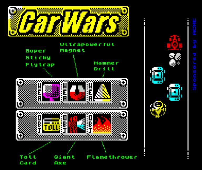 CAR WARS - ZX SPECTRUM (Salva Cantero) (POR 004) (itch) - кадр 2