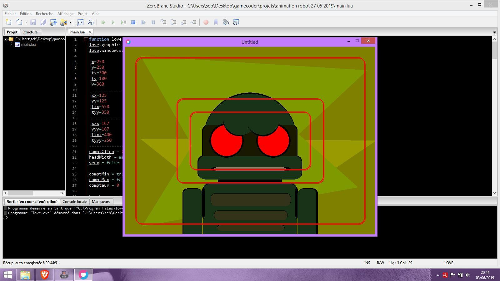 Animation robot hypnotique (itch) - кадр 1