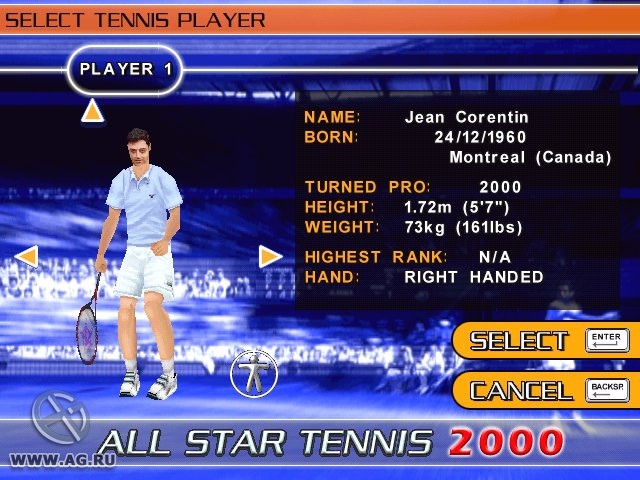 All Star Tennis 2000 - кадр 7