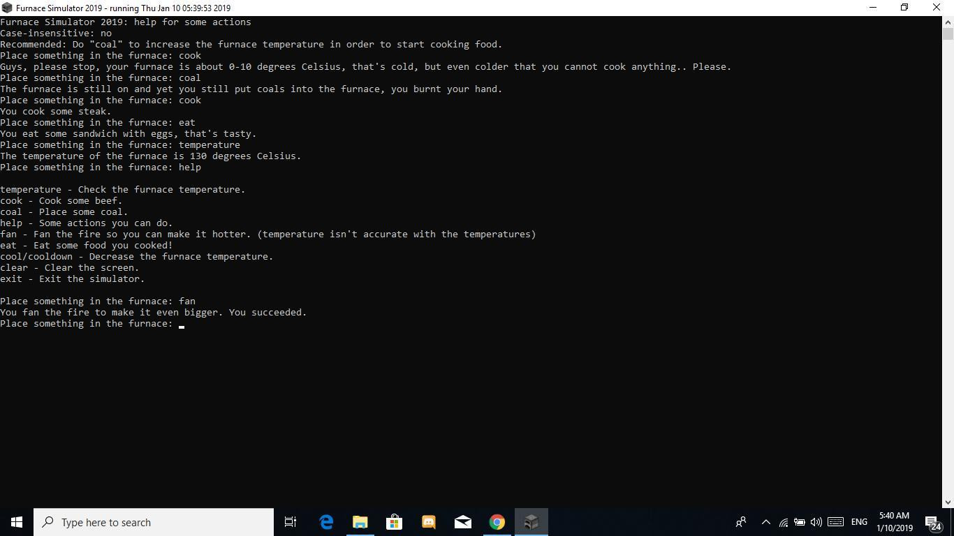 Furnace Simulator 2019 (itch) - кадр 2
