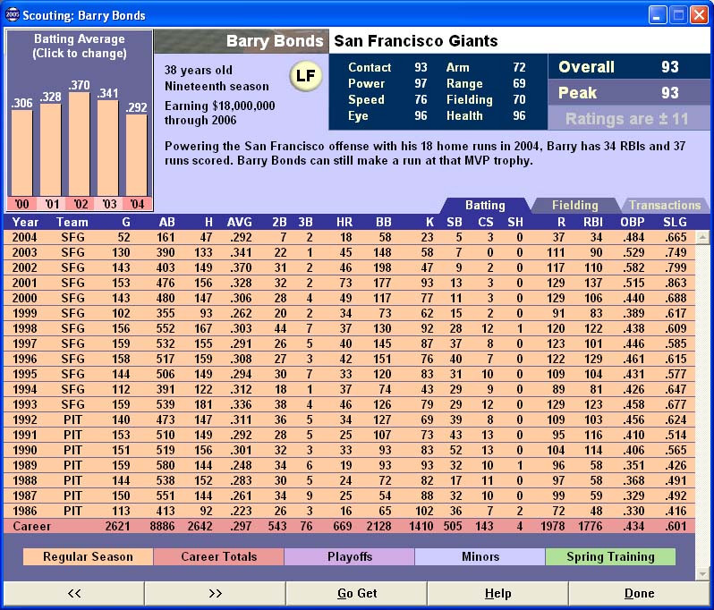 Baseball Mogul 2005 - кадр 10