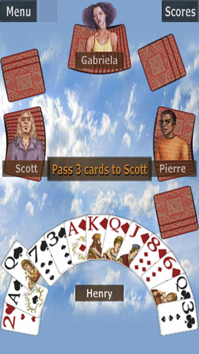 GrassGames Hearts 2 for iPhone - кадр 1