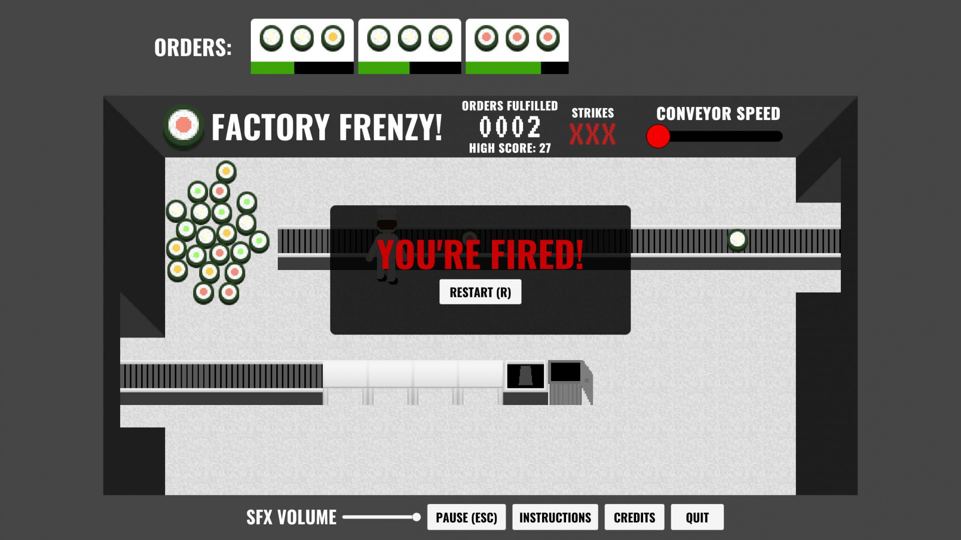 LD40 - Sushi Factory Frenzy! (itch) - кадр 3